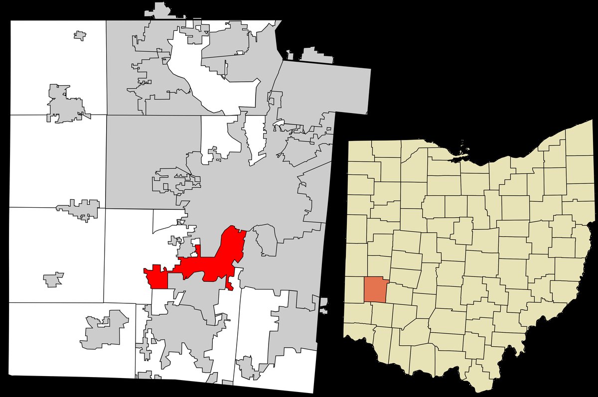 Moraine, OH - File:Montgomery County Ohio incorporated and unincorporated areas Moraine  highl